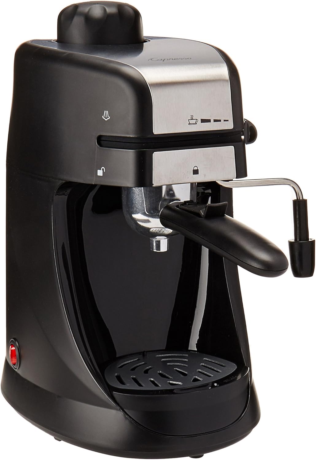 Capresso Steam PRO Espresso and Cappuccino Machine, 4-Cup, Stainless Steel/Black
