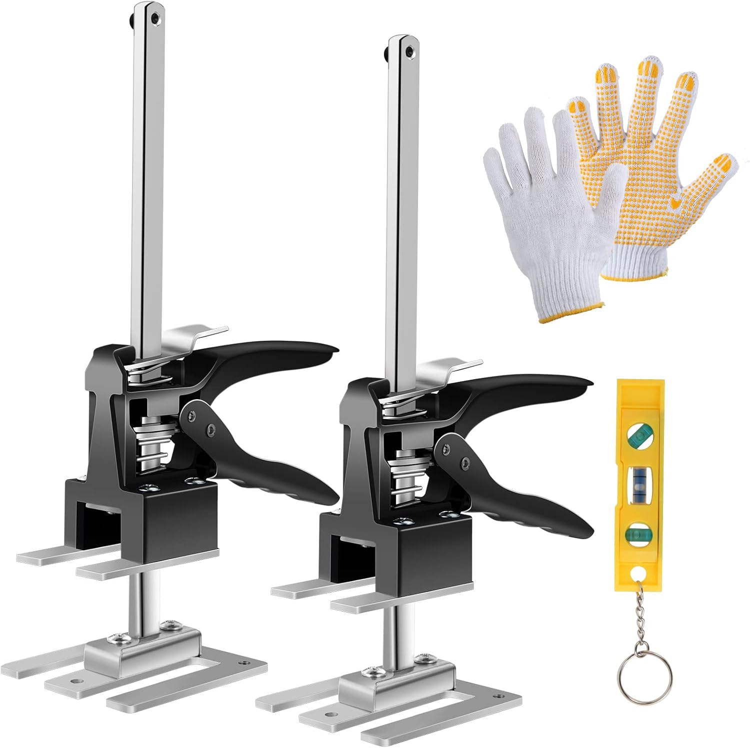 Labor Saving Arm Tool Jack-2 Packs，hand tool jack ，hand jack lift tool heavy duty,cabinet lifter，Multi-Functional Lifting Device,Wall Tile Height Adjuster Lifter，small jacks for lifting(HAOZIGEGE)