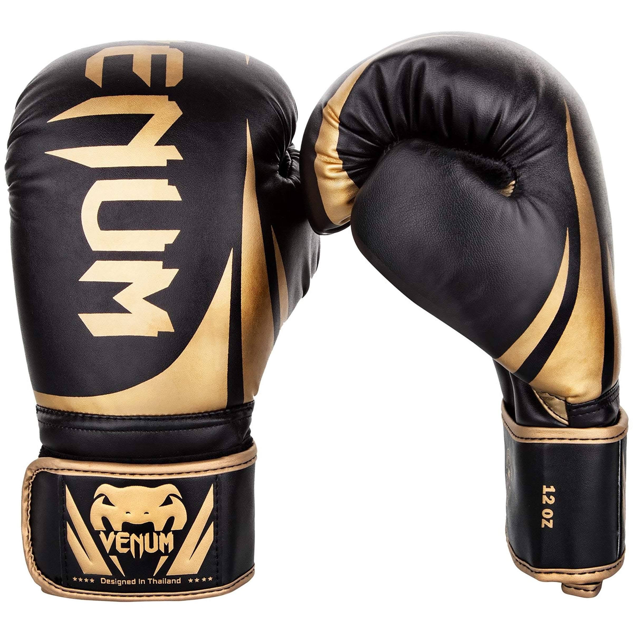 Venum Challenger 2.0 Boxing Gloves - Black/Gold 12 oz