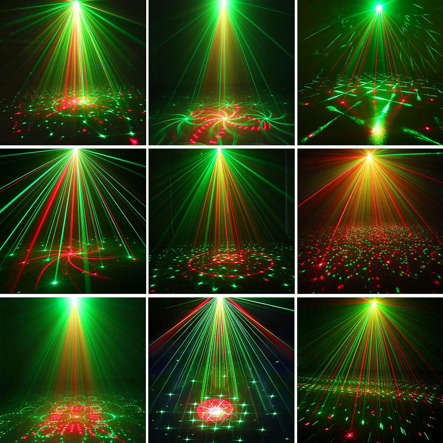 8 Lens Party Lights Dj Disco Lights, Stage Light Sound Activated Multiple Patterns Projector by Remote & DMX 11 CH, Dj Light for Dancing Live Show Christmas
