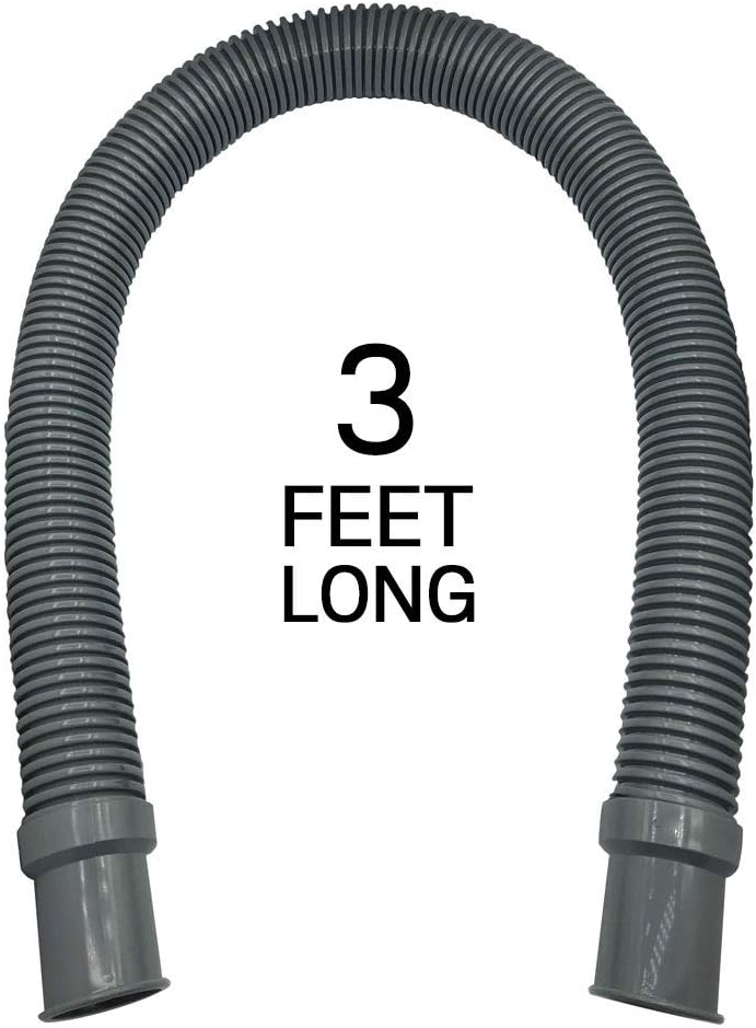 Puri Tech Heavy Duty Above Ground Pool Filter Hose, 1.25 Inch x 3 Foot - 9 Pack, Connects Skimmer to Pump on Concrete Pools or Filter to Return on Above Ground Pools Pack of 2