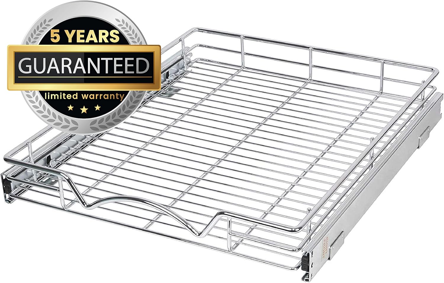 Pull Out Cabinet Drawer Organizer, Heavy Duty - 5-Year Limited Warranty, Slide Out Kitchen Cabinet Storage Shelves, Sliding Drawer - 20