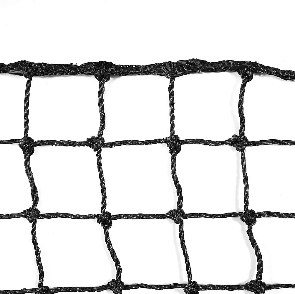 Aoneky Polyethylene Twisted Knotted Baseball Backstop Nets, 10x10ft / 10x15ft / 10x20ft / 10x30ft / 10x40ft