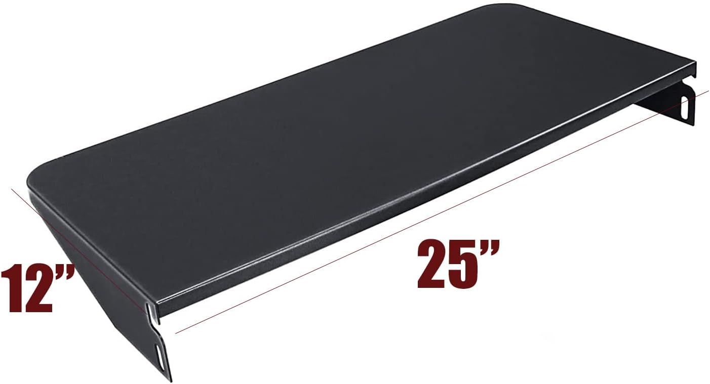 QuliMetal Gill Folding Front Shelf for Traeger Pro 22, Pro 575 and Ironwood 650 Series, Grill Accessories for Traeger Pellet Grills BAC362 Folding Shelf, 25 x 12 Inches Pack of 2