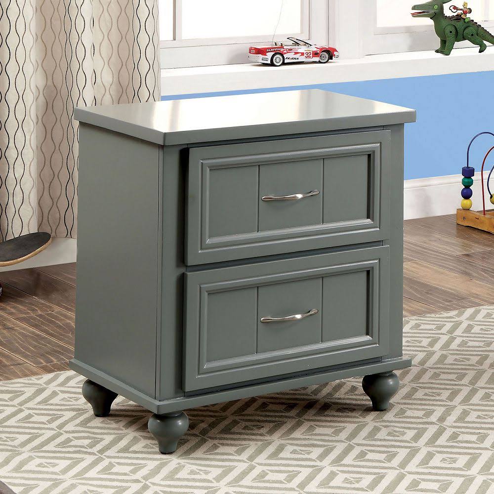 Furniture of America Lacey Gray Nightstand