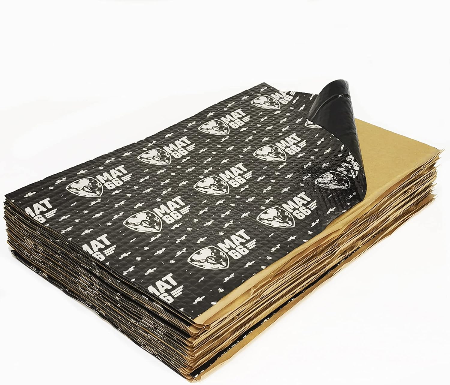 MAT66 ProBlack 50 mil 50 sqft Car Sound Deadening Mat, Butyl Automotive Sound Deadener, Vehicle Audio Sound Insulation and Dampening Material Pack of 2