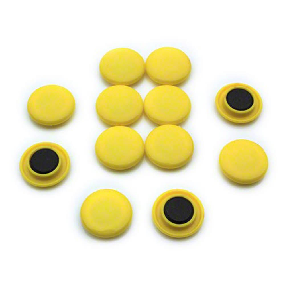 Medium Planning u0026 Notice Board Magnets - Yellow (40 Packs of 12)