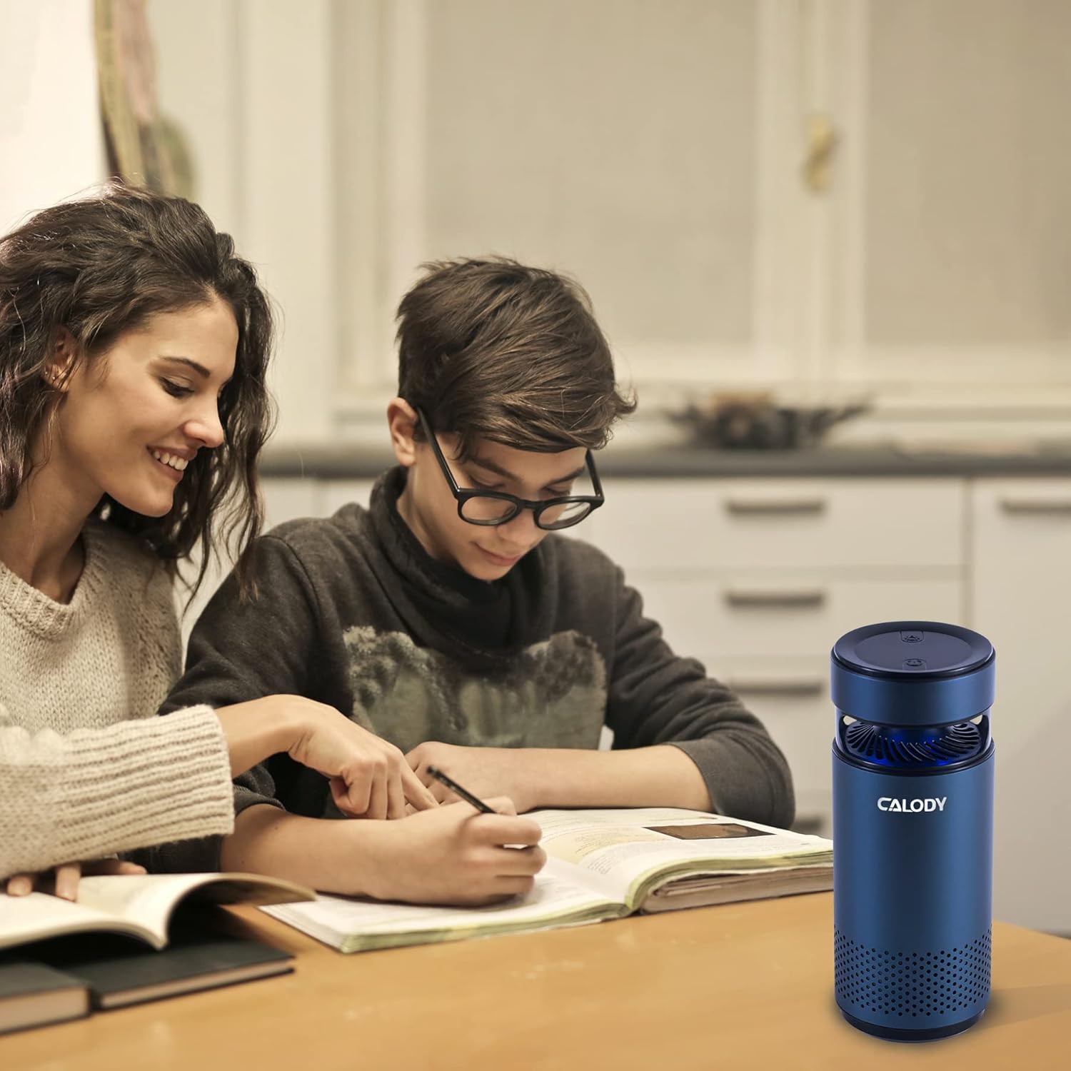 CALODY Portable Air Purifier, Car Air Purifier with H13 True HEPA Filter for Allergies Battery Powered, Smoke, Dust and Odor Eliminator, HEPA Air Purifier for Car Traveling Bedroom Office Pack of 2