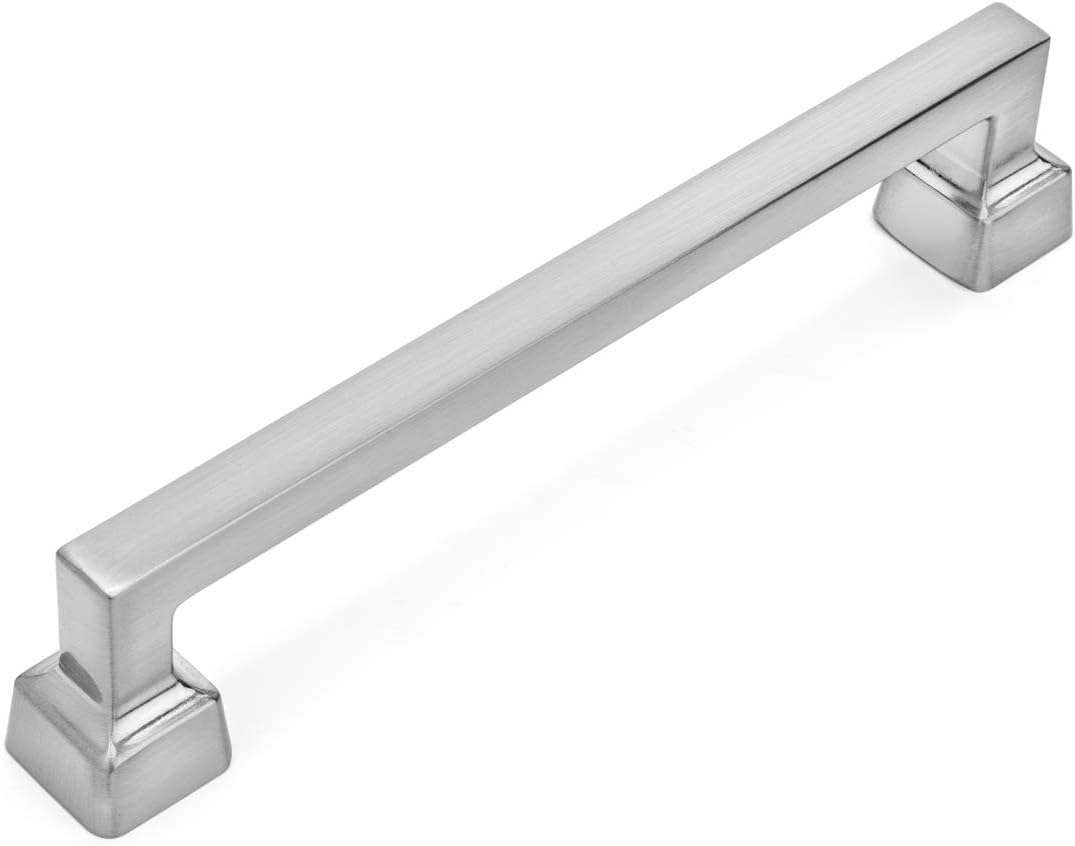 10 Pack - Cosmas 1481-128SN Satin Nickel Contemporary Cabinet Hardware Handle Pull - 5