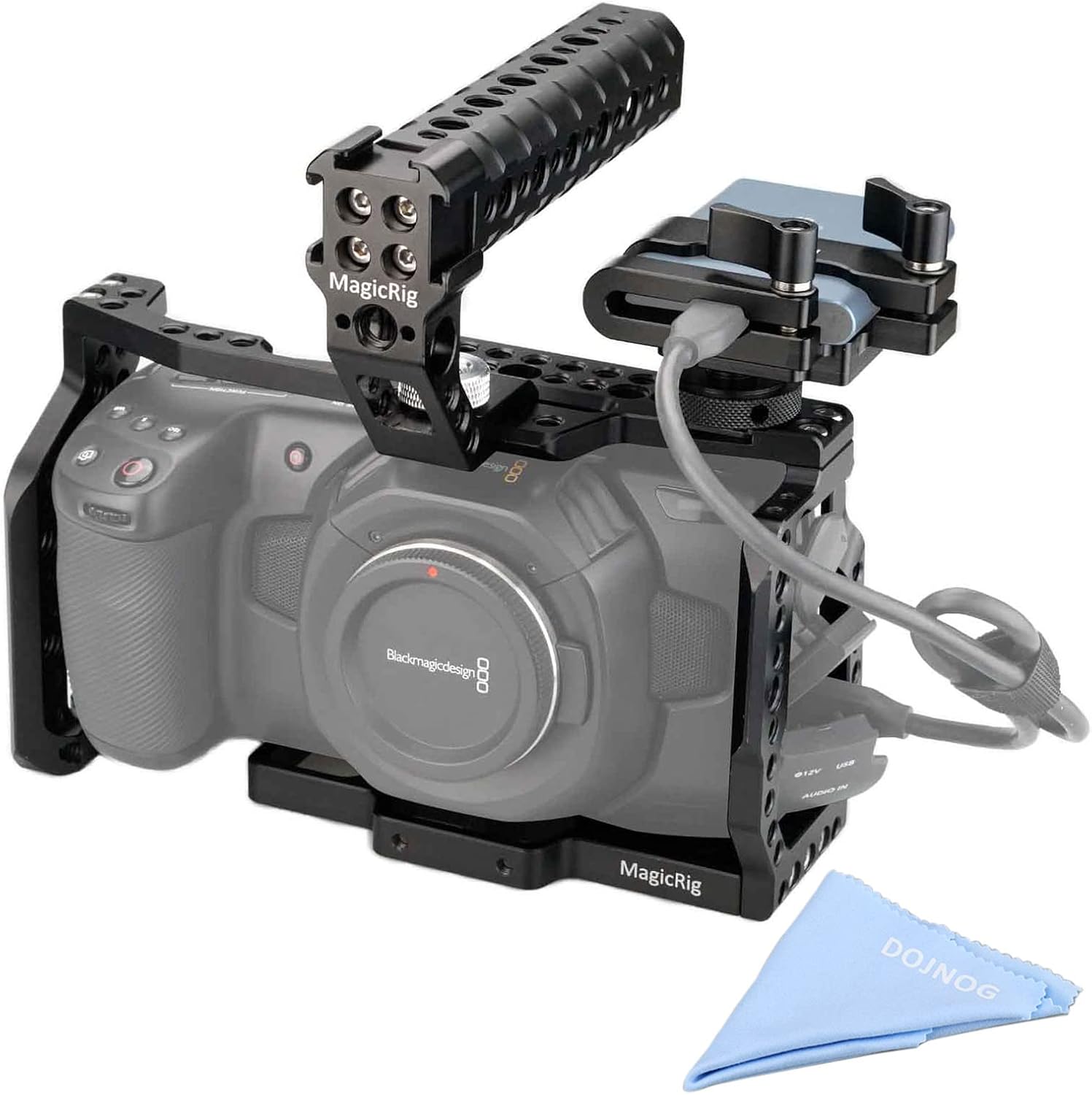 MAGICRIG Camera Cage Kit for BMPCC 4K /6K, with Top Handle and T5 SSD Mount Holder ,for Blackmagic Pocket Cinema Camera BMPCC 4K / 6K