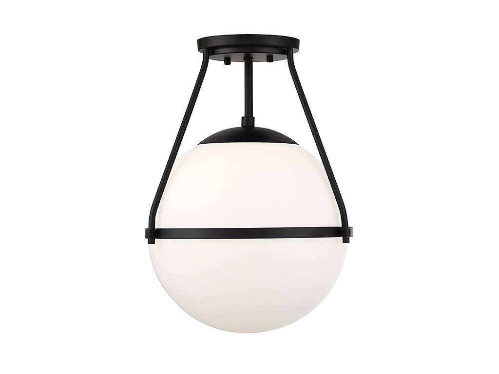 Meridian M60054MBK 1 Light Semi Flush - Matte Black