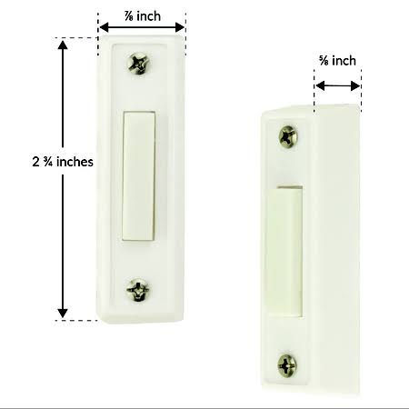 Newhouse Hardware BT3WL-20 Lighted Doorbell Button, 20-Pack, White