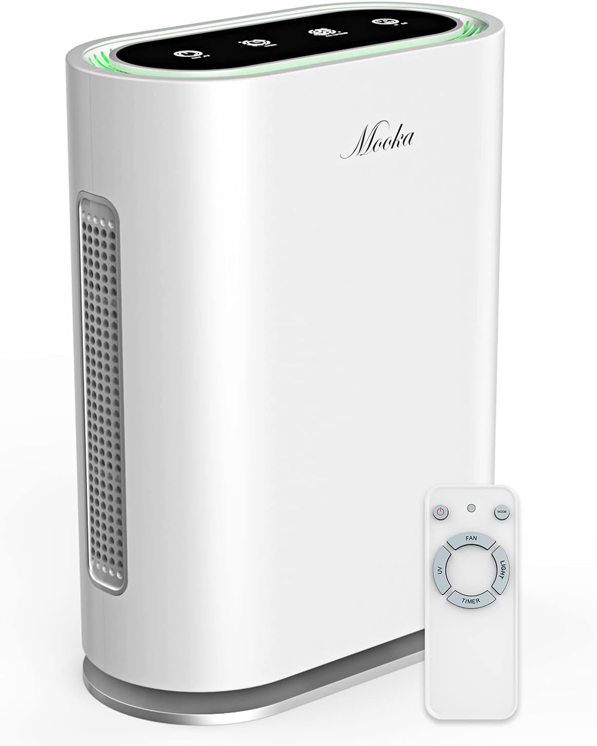 MOOKA TRUE HEPA+ Air Purifier, Auto Mode, Built-in Sensor, Activated Carbon, UV Enhanced 6-Point Air Filter, Large Room 1,750 Sq Ft, Remove 99.97% Allergies Smoke Odor Dust Pollen Pet Dander, 2021