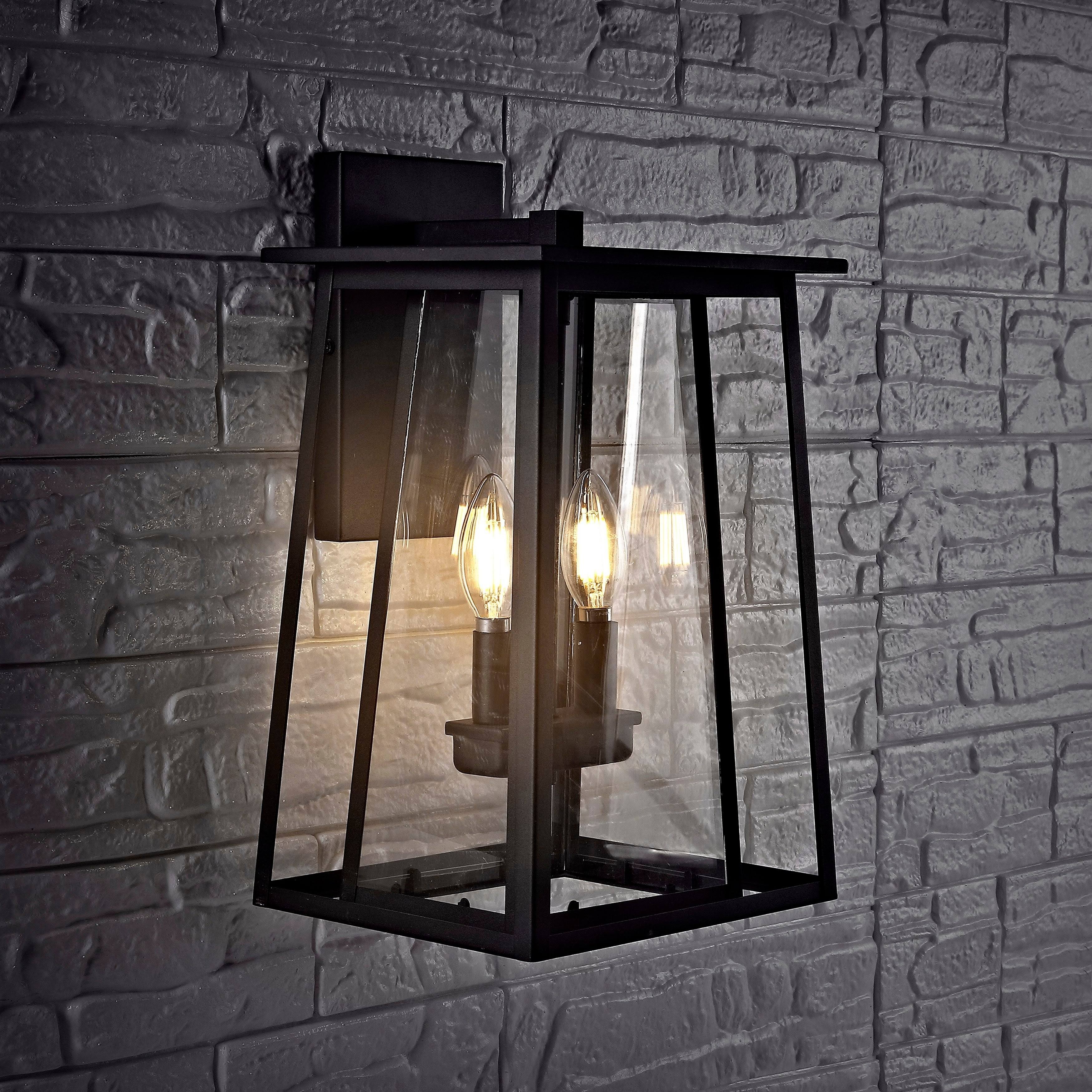 Safavieh Velza Outdoor Wall Lantern Black
