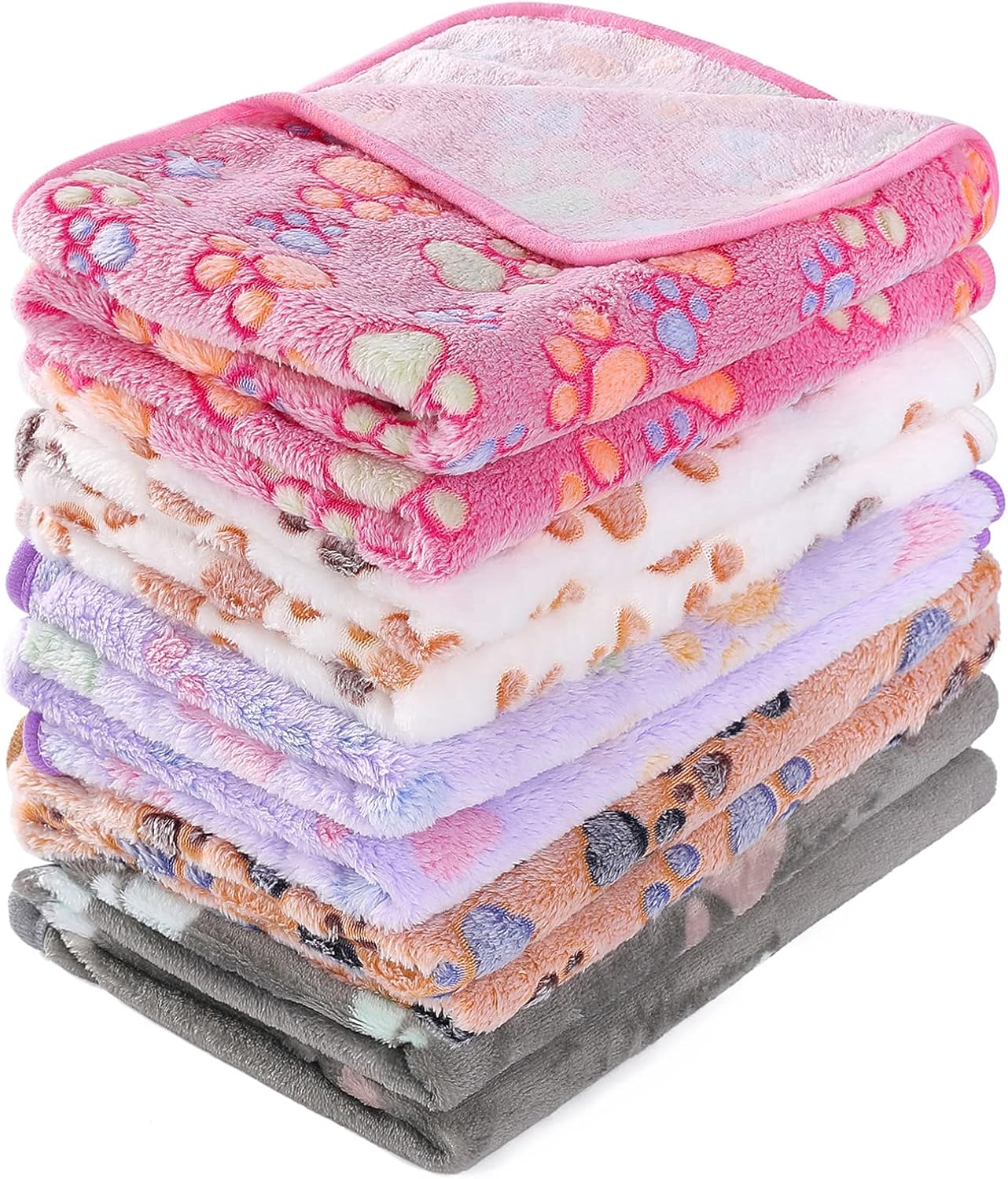 Dog Blankets for Small Dogs - 5 Pack Cat and Dog Blanket, Soft & Warm Fleece Flannel Pet Blanket for Puppy, Small Dog (23.6
