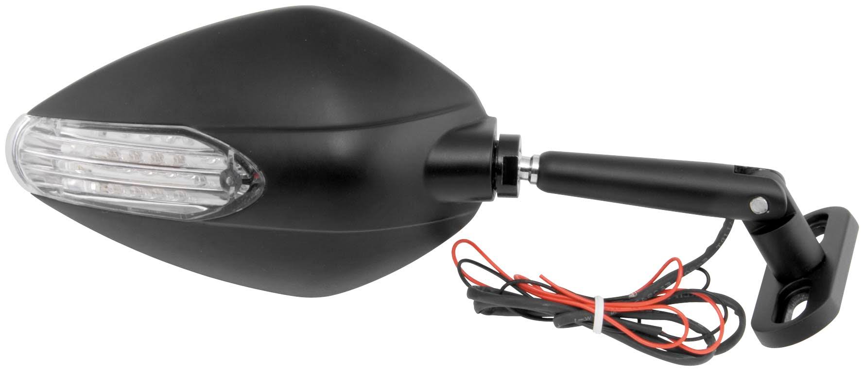 Bikemaster KS-A52B Candy Drop Sport Bike Mirro Black with Turn Signals