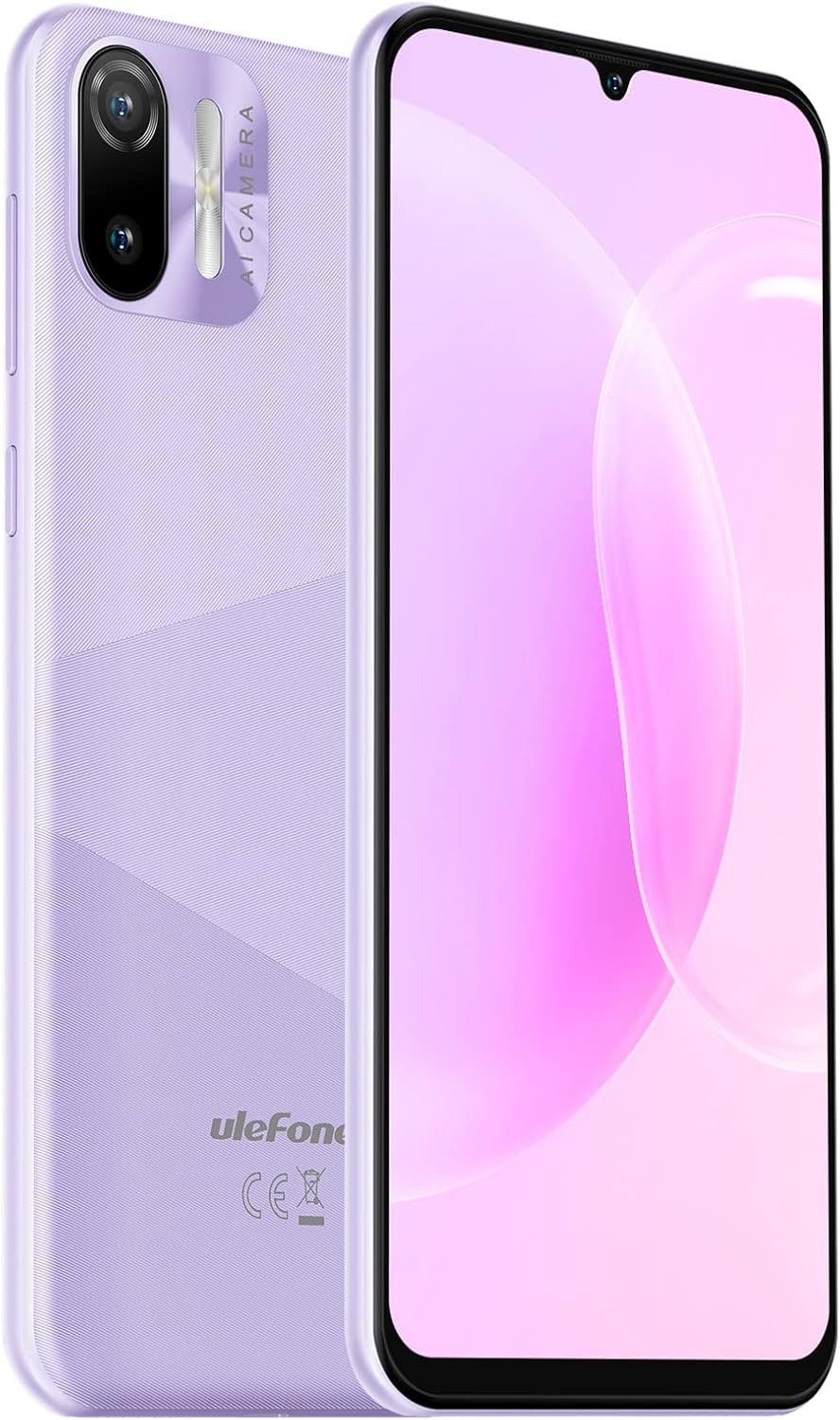 Latest Android 11 Phone, Ulefone Note 6 Unlocked Smartphone, 6.1” HD+ Full Screen, Quad-core 1GB+32GB Mobile Phone, 3300mAh Battery, Face Unlock, AI Camera 5MP+2MP Cell Phones- Purple