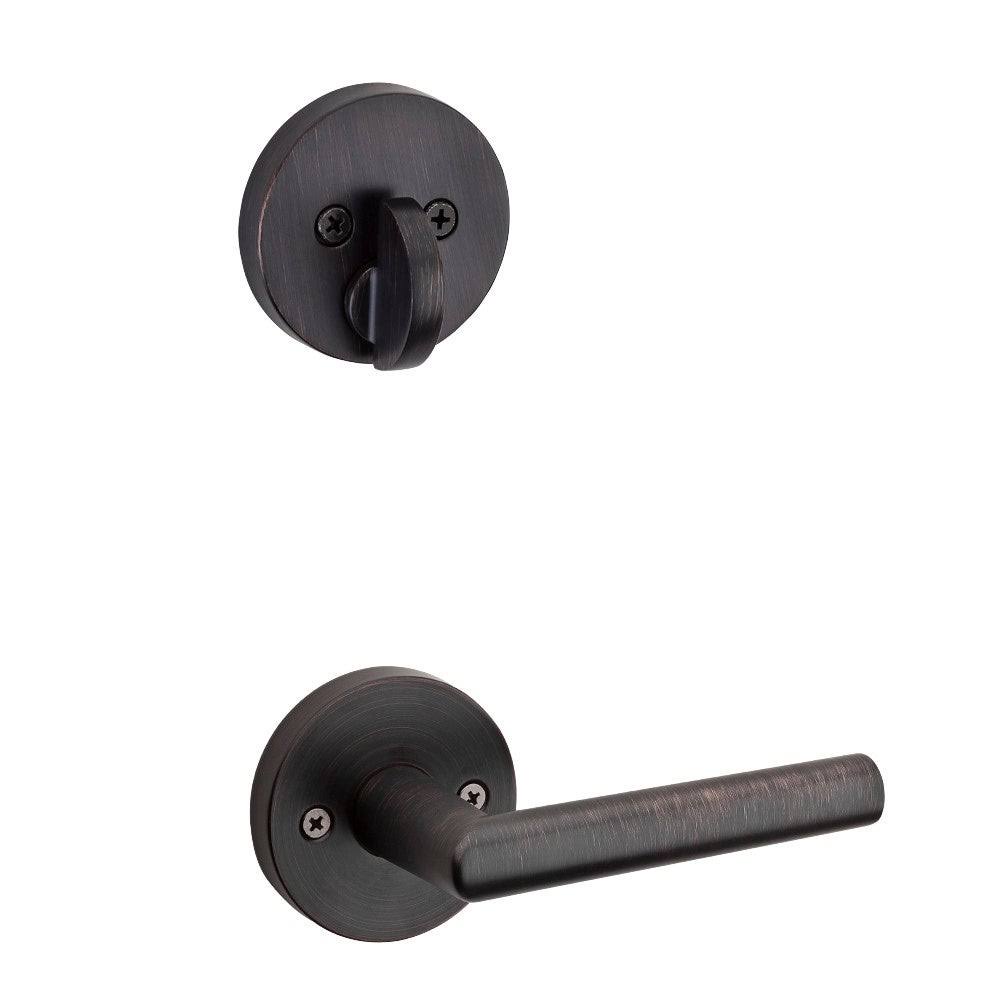 Kwikset 971MILRDT Milan Single Cylinder Keyed Entry Interior Pack with - Venetian Bronze