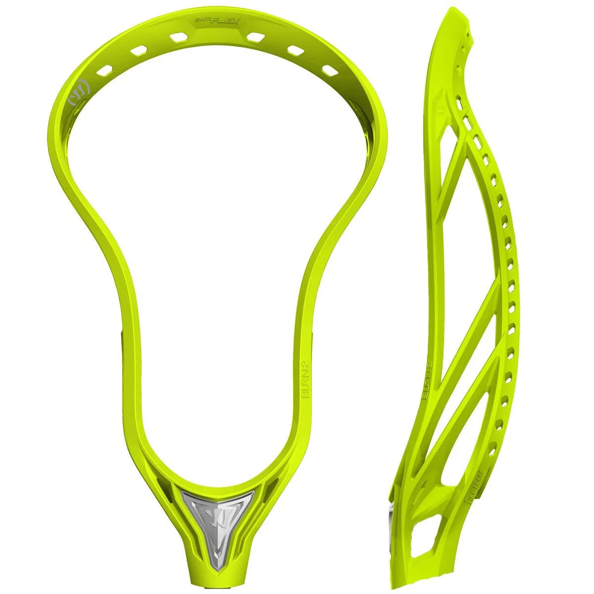 Warrior Burn 2 Unstrung Lacrosse Head in Vibrant Yellow