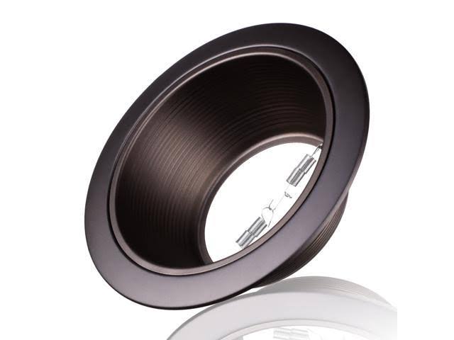 TORCHSTAR 12-Pack 6 inch Recessed Can Light TRIM, Oil Rubbed Bronze Metal Step B