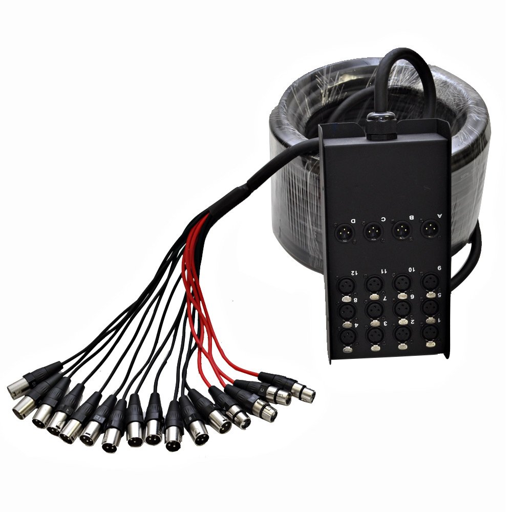 Seismic Audio SACB-12x4x100 12-Channel XLR Low Profile Circuit Board Snake Cable, 100-Feet