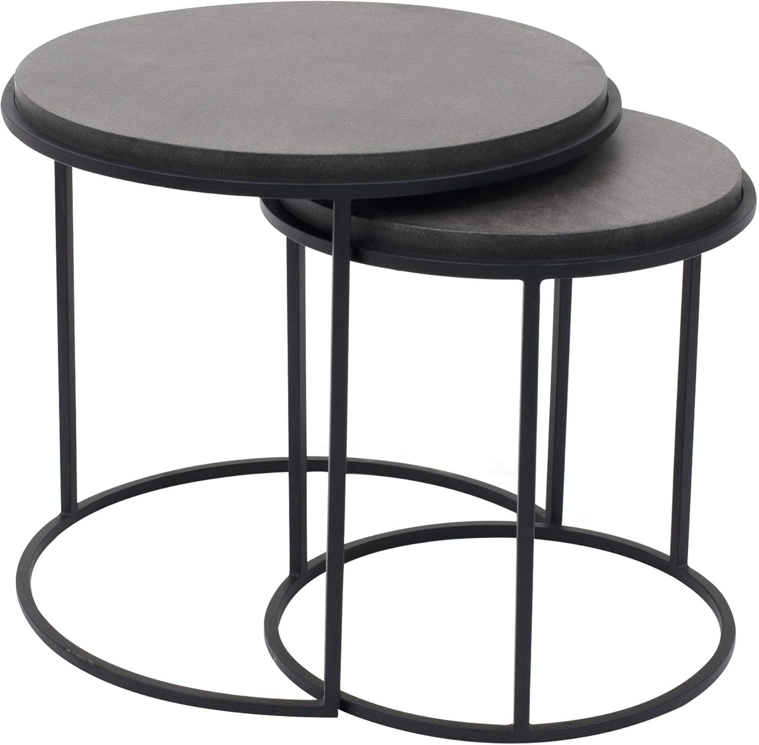 Moe's Home Collection Roost, Set of 2 Nesting Tables, Black