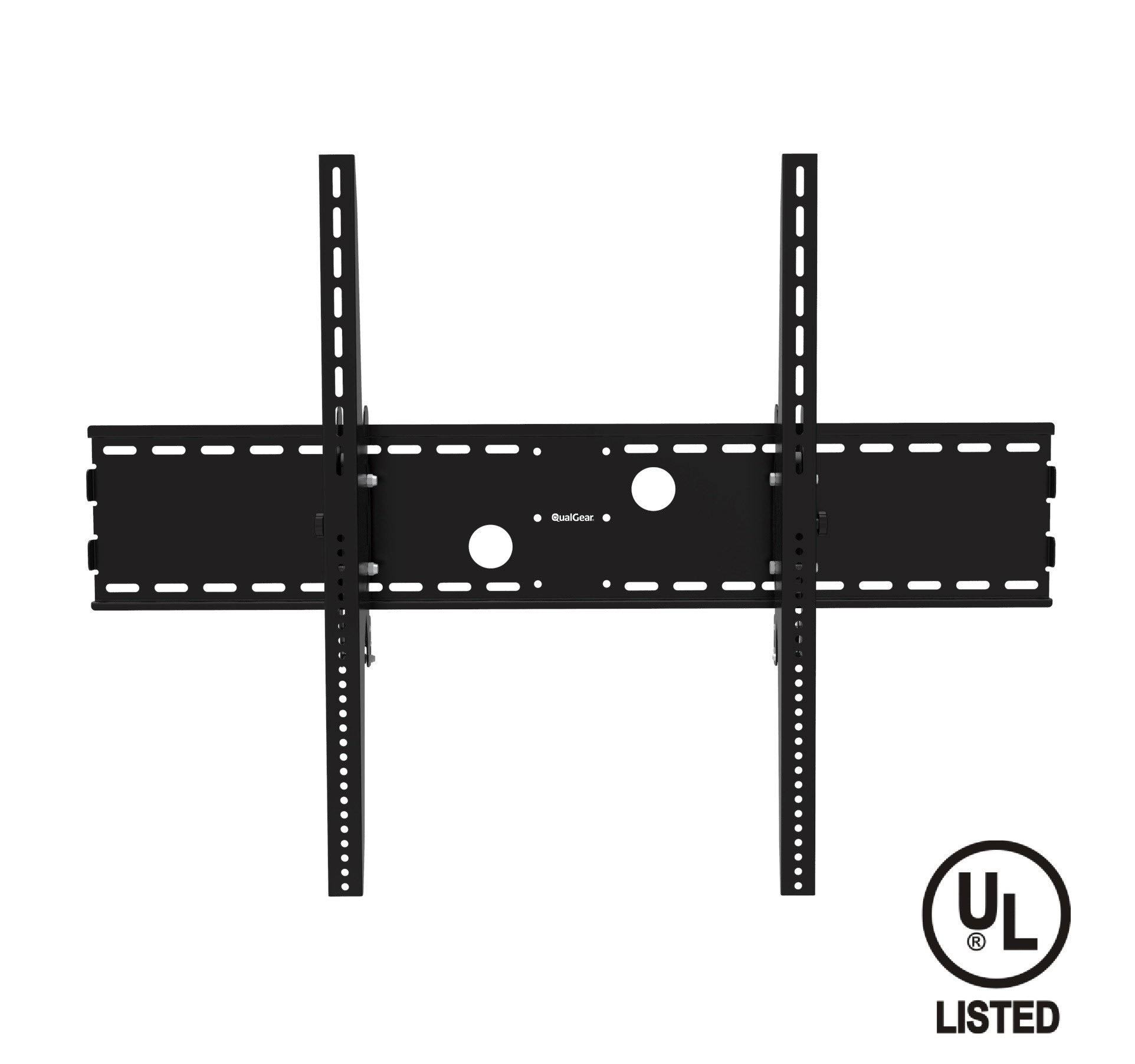 QualGear QG-TM-091-BLK UL Listed Heavy Duty Tilting TV Wall Mount for Most 60x22-100x22 Flat Panel and Curved TVs, Black
