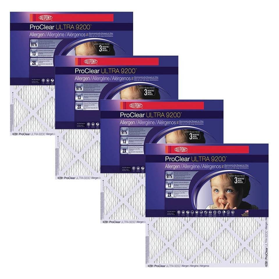 14x14x1 Dupont Proclear Ultimate Allergen Electrostatic Air Filter (4 Pack)