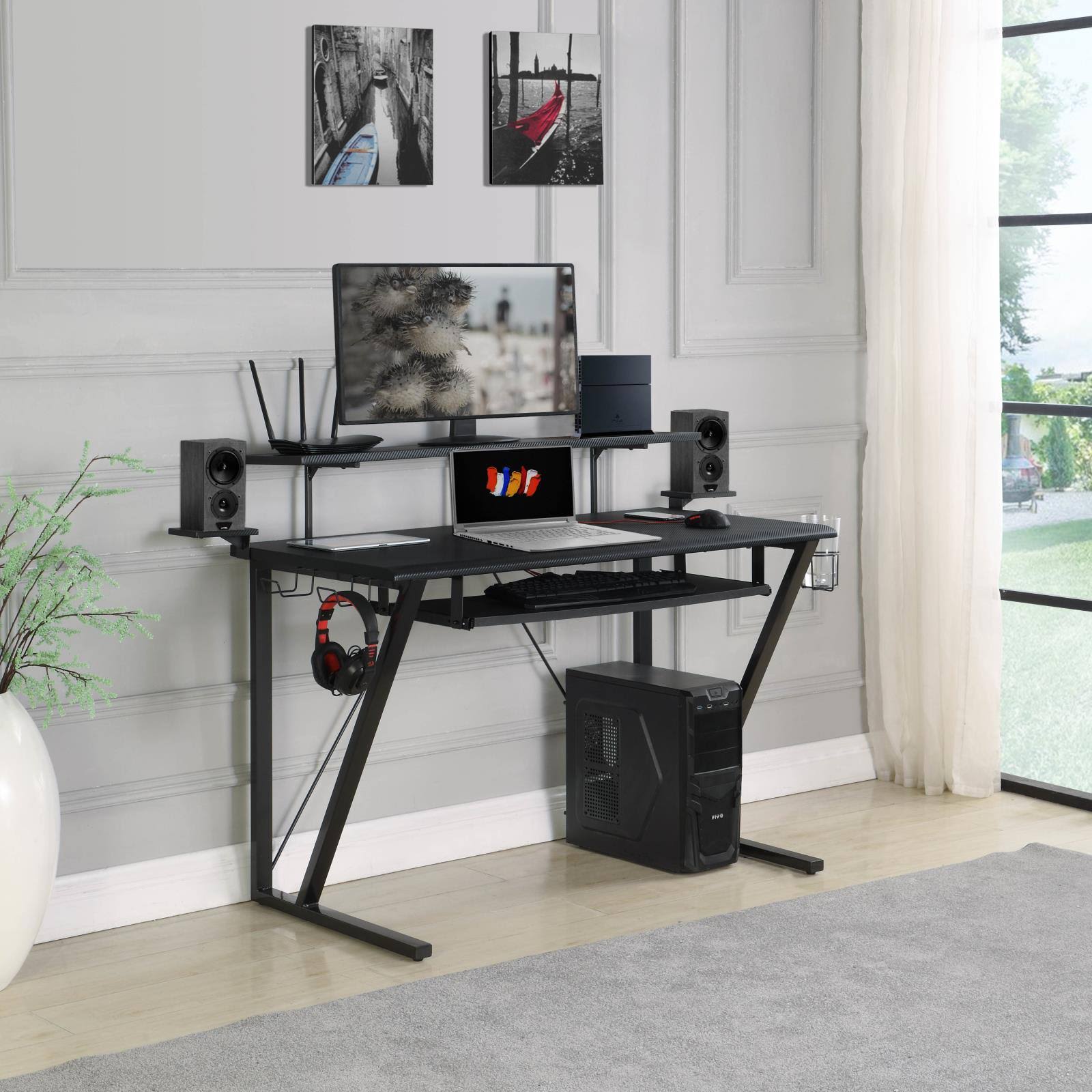 Coaster Furniture Tech Spec Black Gaming Desk