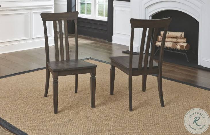 A-America Kingston Slatback Side Chair - 2 Pack, Gray