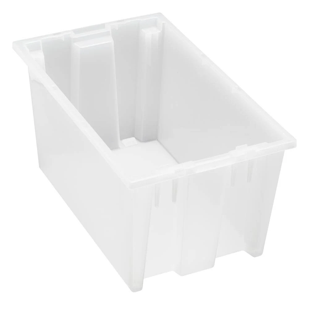 Quantum Storage Systems 5 gal. Genuine Stack and Nest Tote in Clear (Lid Sold Separately) (6-Carton) SNT185CL