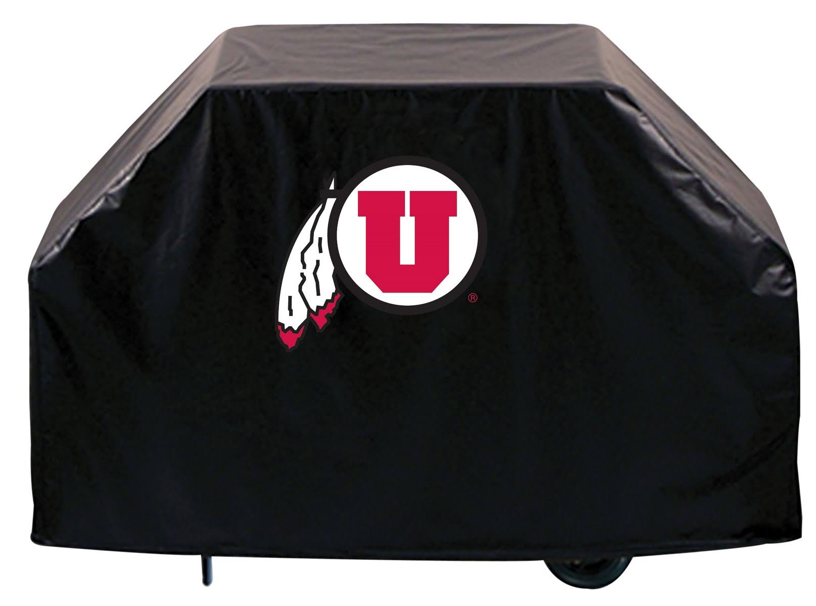 Utah Utes HBS Black Outdoor Heavy Duty Breathable Vinyl BBQ Grill Cover (72x22)