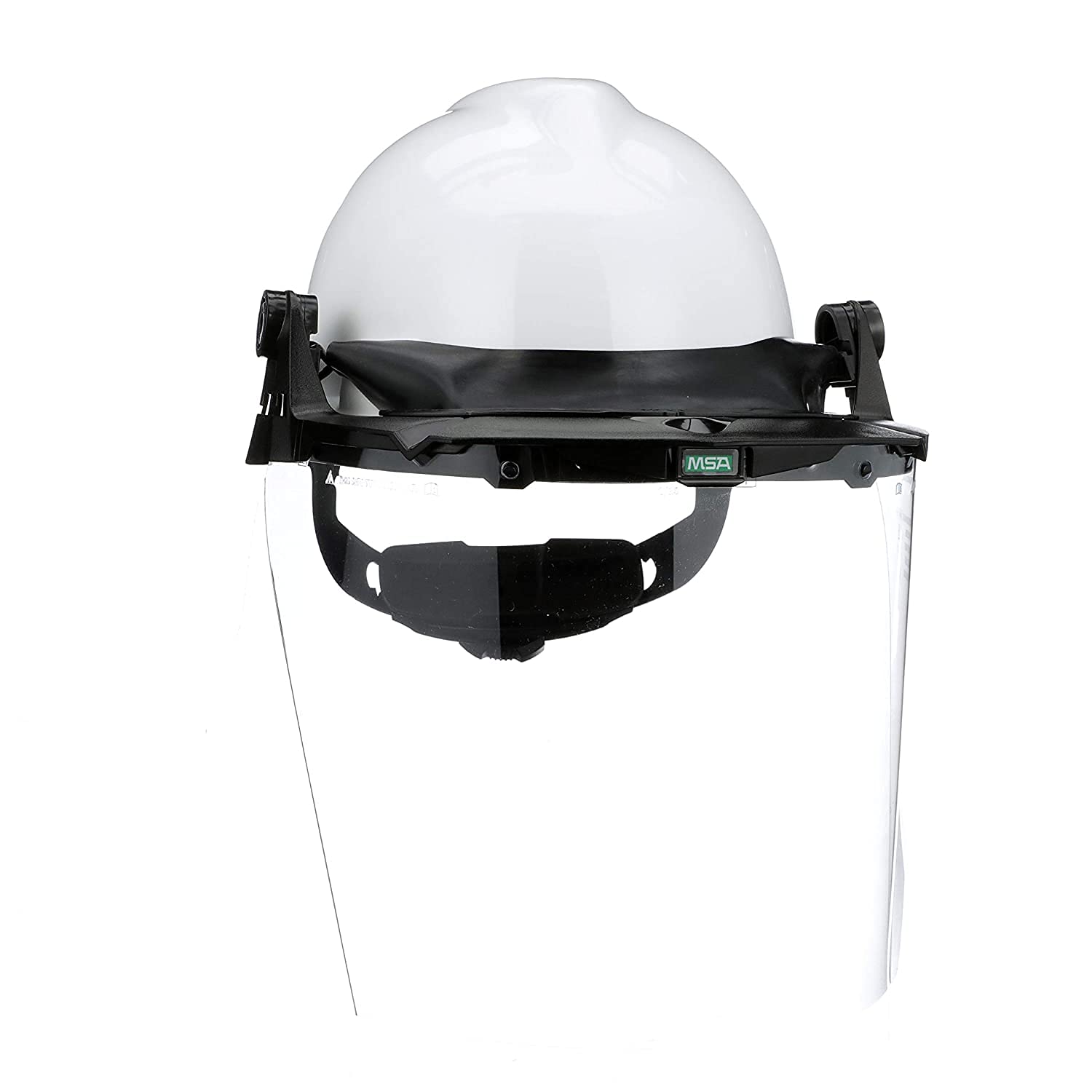 MSA 10118695 V-Gard Accessory System Kit, Includes: White V-Gard Cap, V-Gard Frame for Slotted Caps, Clear V-Gard Polycarbonate (PC) Visor, Superior Impact Protection