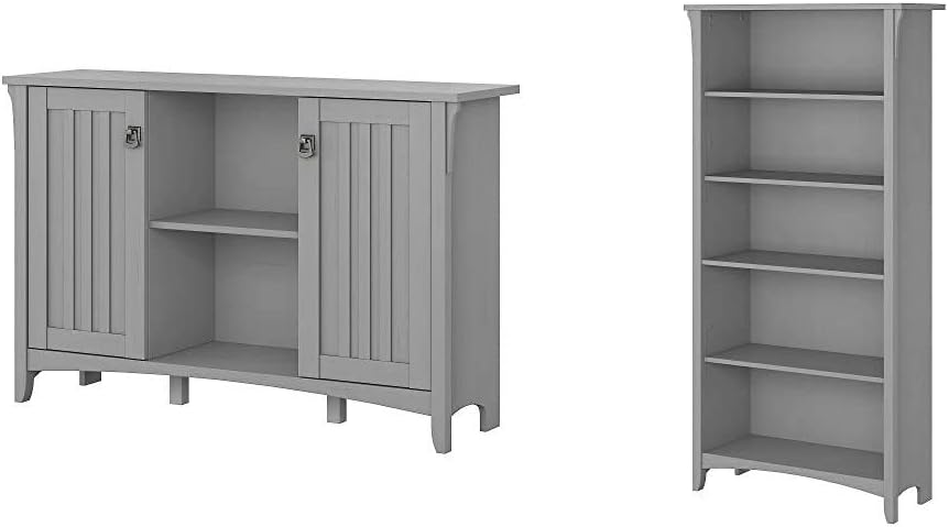 Bush Furniture Salinas Accent Storage Cabinet with Doors in Vintage Black