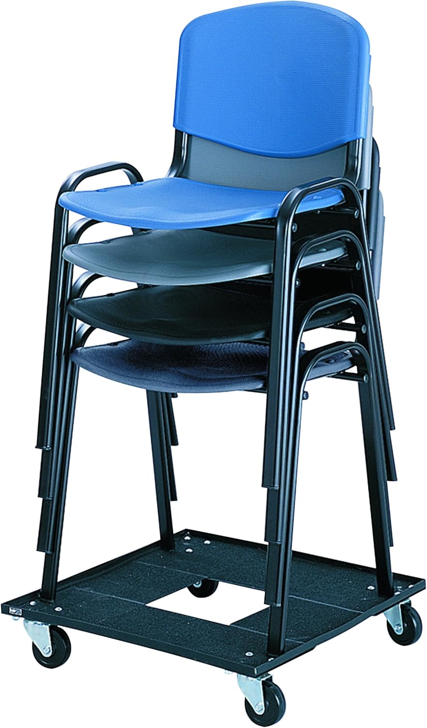 Safco Products Stack Chair Cart for 4185 Stack Chairs and Visit Stack Chairs, sold separately, Black