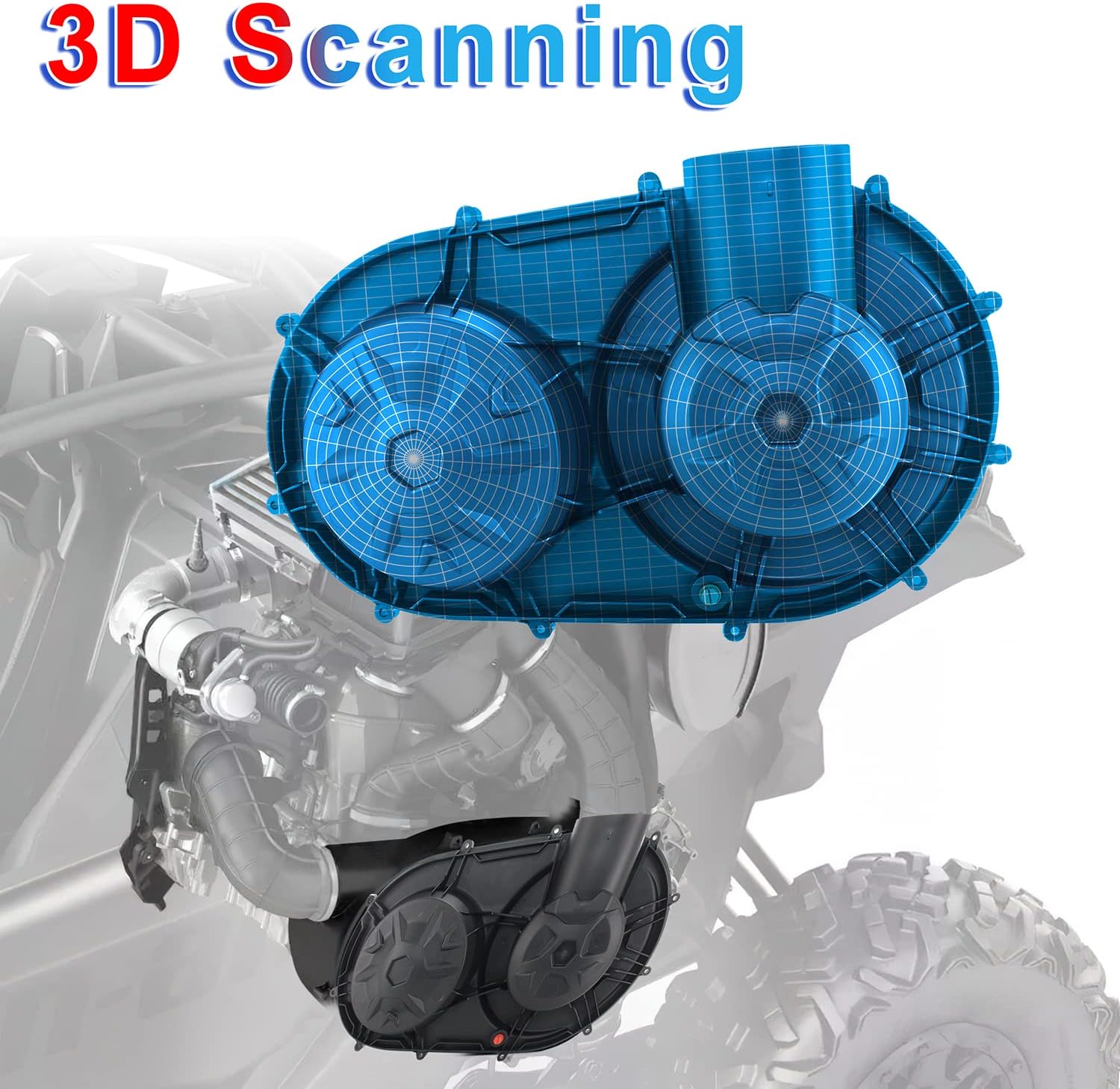 Outer Clutch Cover Compatible with Can Am X3,CPOWACE CVT Variator Clutch Plate Cover Transmission Belt Box Housing Compatible with Can Am Maverick X3 2017-2022,Replace #420212508