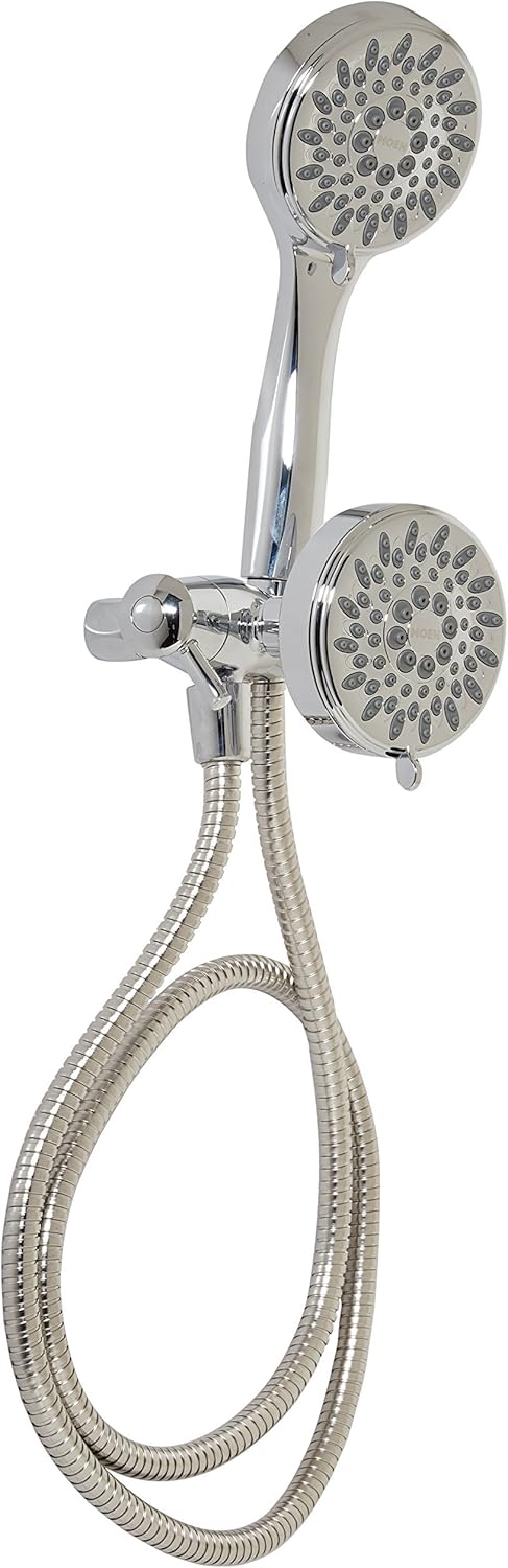 Moen 20016 Ignite Dual Hand Held And Multi Function Shower Head Combo Package With Hose And Diverter, Chrome Pack of 2