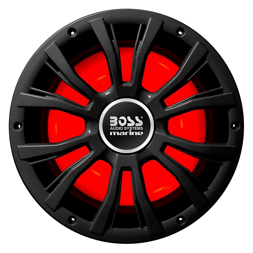 Boss Audio MRGB10B Mrg10b 10x22 Marine 800W Subwoofer with Multicolor Lighting - Black