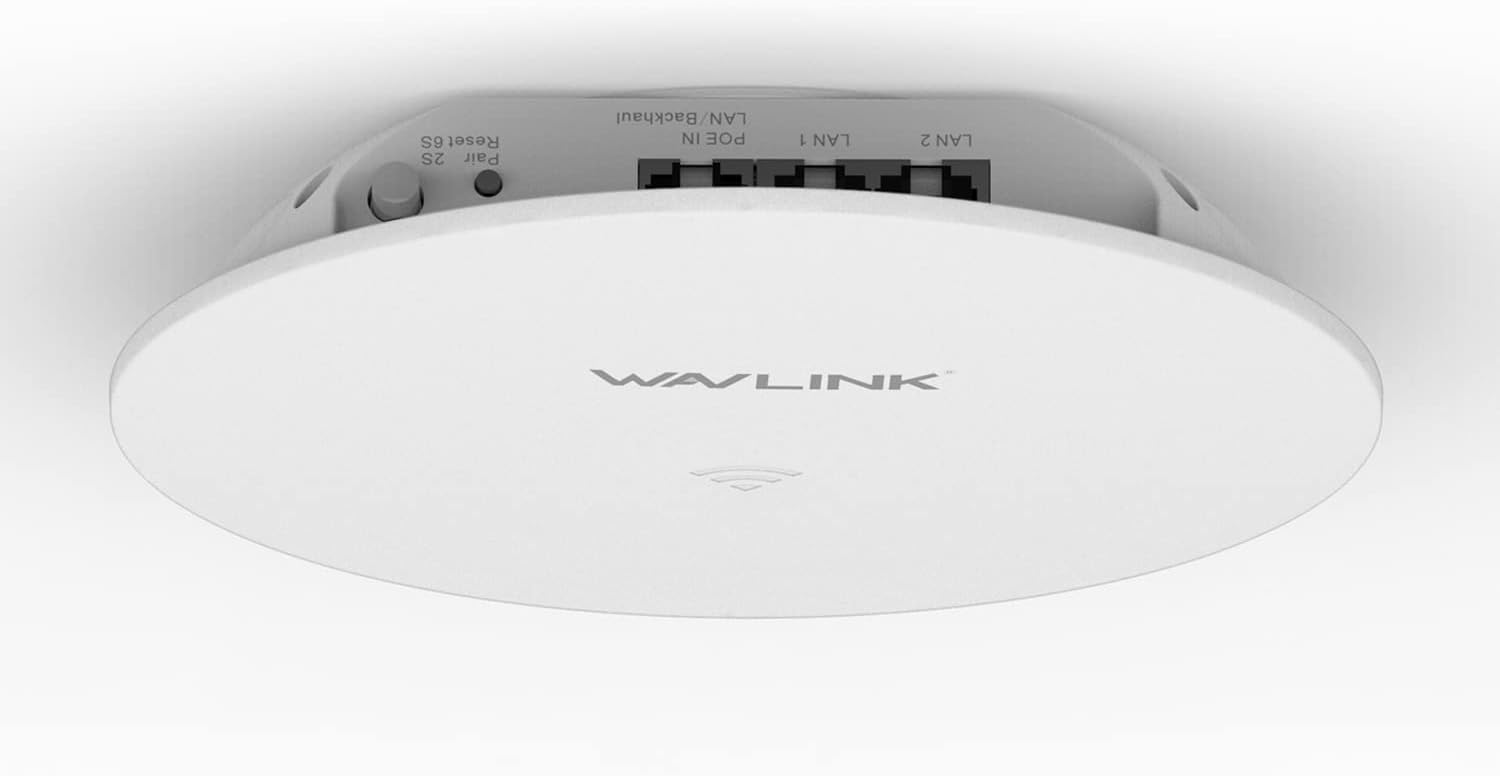 WAVLINK AC1200 Dual Band Gigabit Wireless Access Point/Repeater(Mounting Kit Included), Support Mesh, Seamless Roaming & MU-MIMO, PoE Powered, for Small and Medium Business or Large Apartment. Pack of 2
