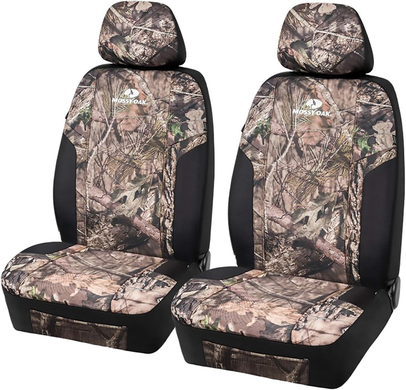 Mossy Oak Low Back Camo Seat Covers, Airbag Compatible, Universial Fit, Fit Most Bucket Seats - Made with Premium Rip-Stop Oxford Fabric - Official Licensed Product