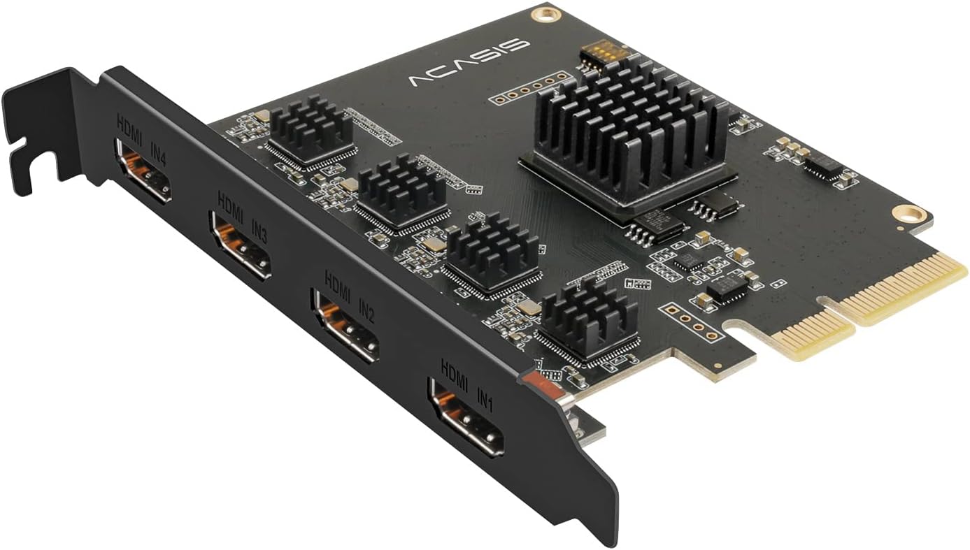 ACASIS Internal Capture Card PCIe 4 HDMI Stream and Record in 1080p60 with Ultra-Low Latency for Live Broadcast