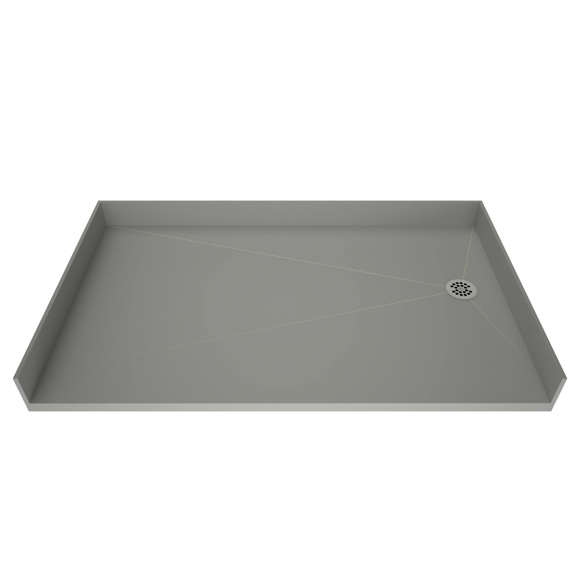 Tile Redi Barrier-Free Shower Pan,Right Drain 3360RBF-PVC, Black