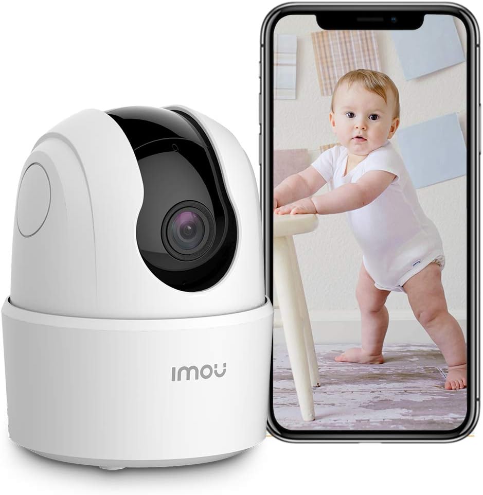 Indoor Security Camera 1080p WiFi Camera (2.4G Only) 360 Degree Home Camera with App, Night Vision, 2-Way Audio, Human Detection, Motion Tracking, Sound Detection, Local & Cloud Storage Pack of 2
