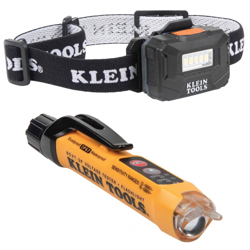 Klein Tools Rechargeable Headlamp and Non-Contact Voltage Tester Tool Kit (2-Piece) 80030