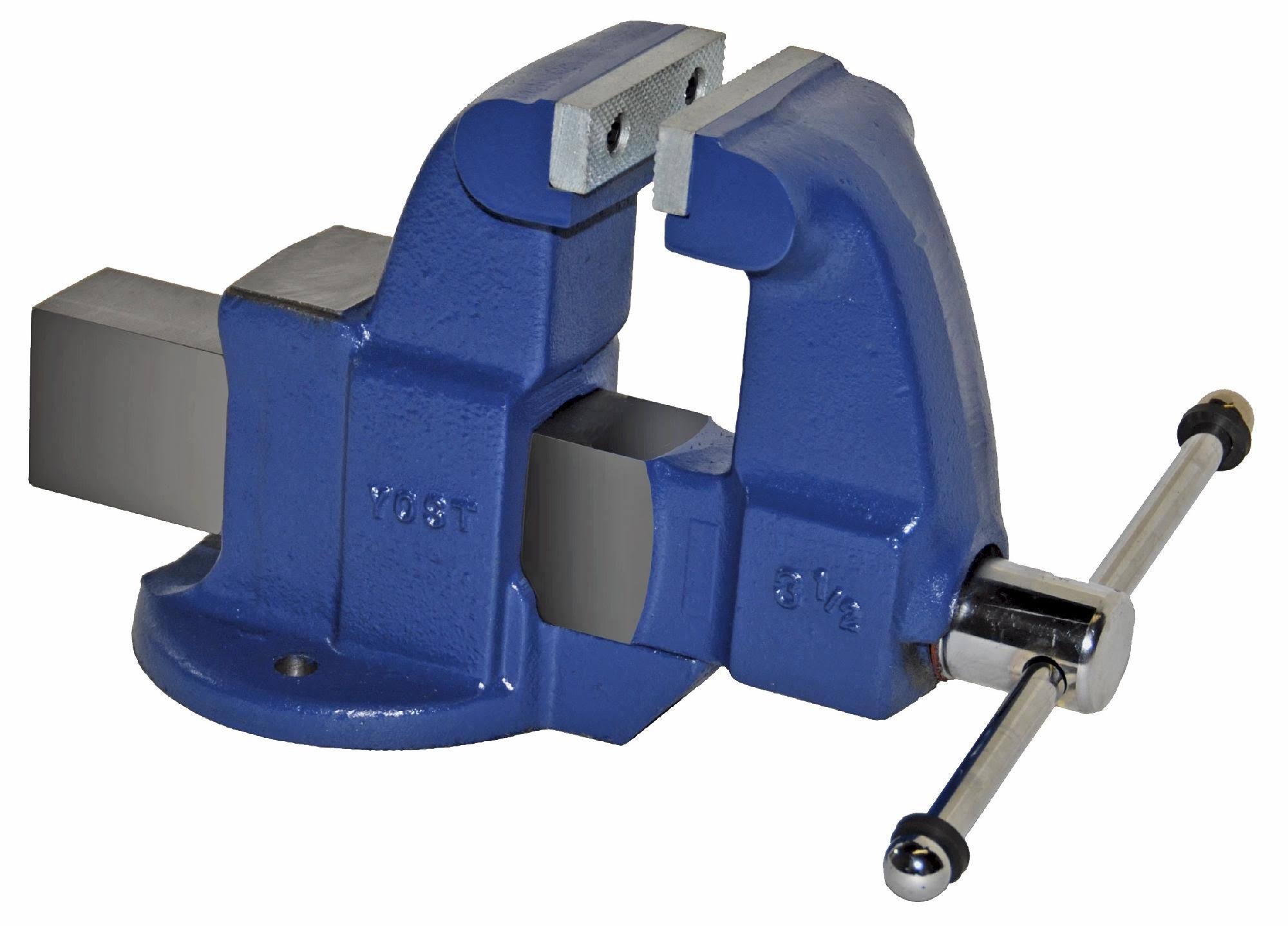 Yost Vises 11035 3 1/2x22W Jaw Industrial Machinist Stationary Base Bench Vise