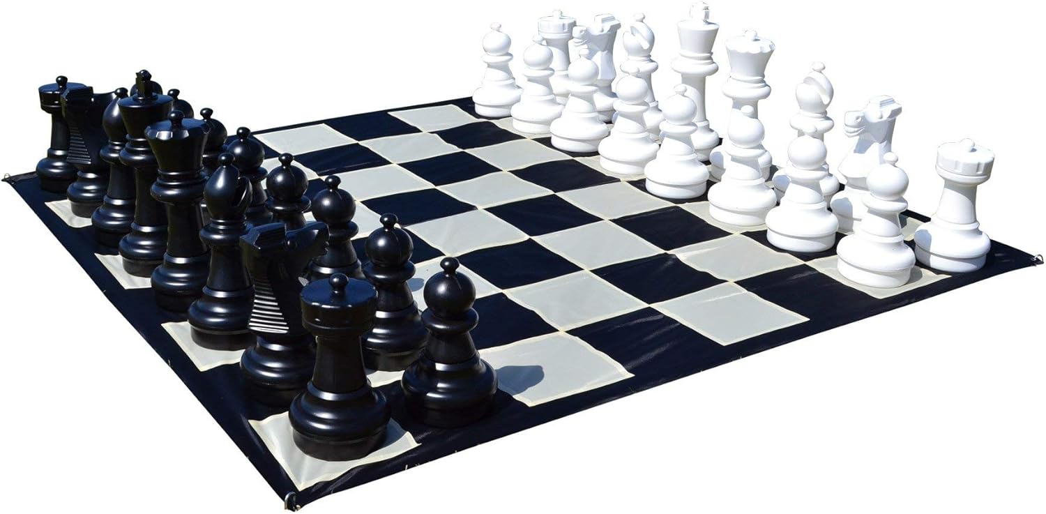 MegaChess Giant Oversized Premium Chess Set with 25 Inch Tall King with Quick Fold Nylon Mat