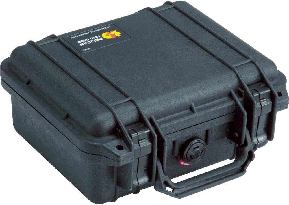 Pelican 1200 Case With Foam (Black) Pack of 2