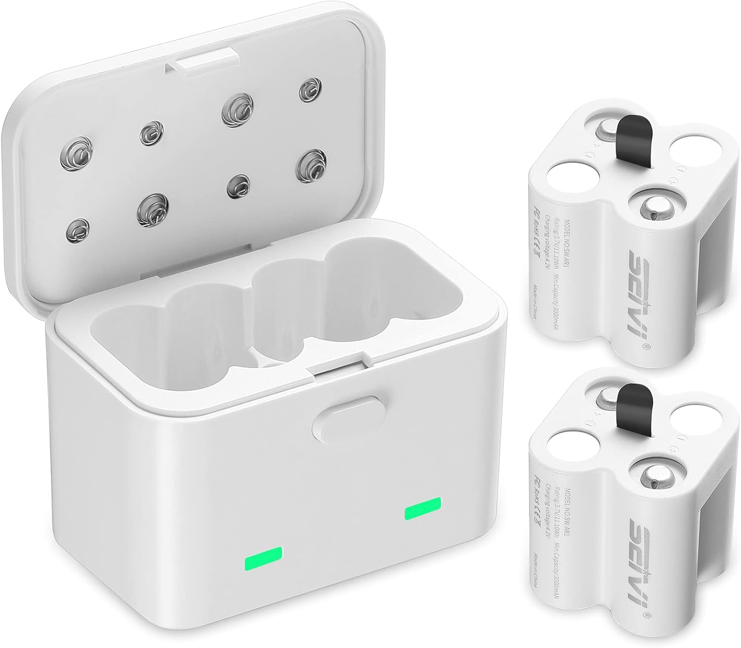 Rechargeable Batteries for Arlo, SEIVI Rechargeable Batteries (2 Pack) with Charger Compatible with Arlo Wireless Security Cameras (VMK3200/VMC3030/VMS3330/3430/3530/) Pack of 2