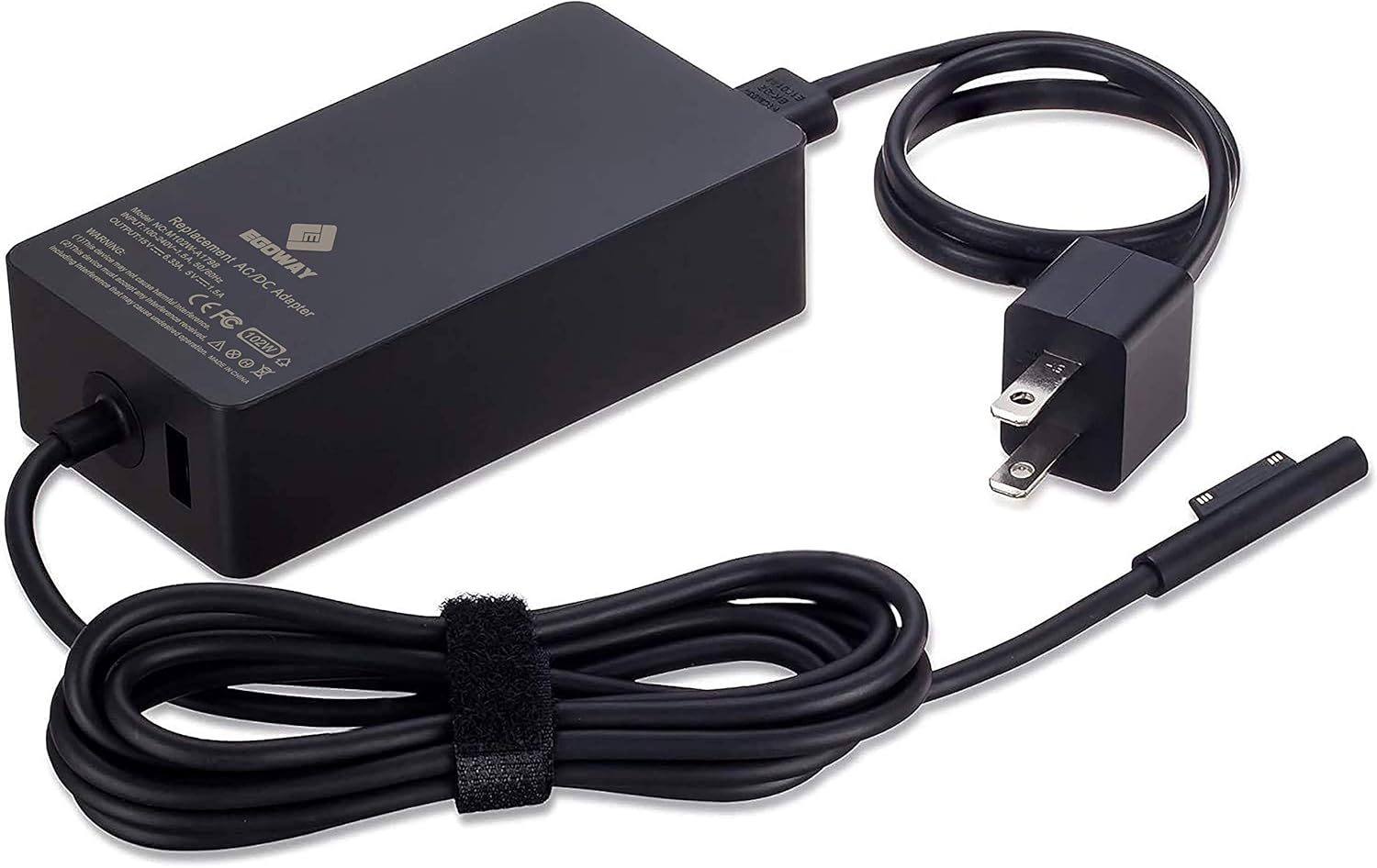 102W 15V 6.33A Power Adapter Charger Compatible with Surface Book 2 1, Surface Laptop 3 2 1, Surface Pro X Pro 7 Pro 6 Pro 5 Pro 4 Pro 3 and Surface Go with Additional USB Port and 6ft Power Cord Pack of 2