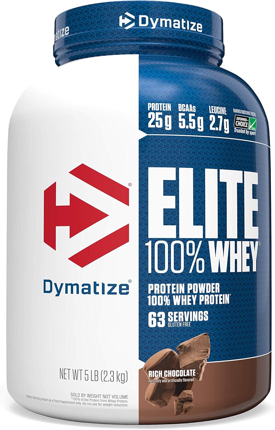 Dymatize Protein Powder, Rich Chocolate, 80 Ounce Pack of 2